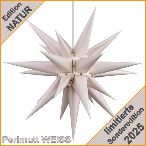 HERRNHUTER Stern EDITION NATUR 2025 - Perlmutt Weiß SONDEREDITION