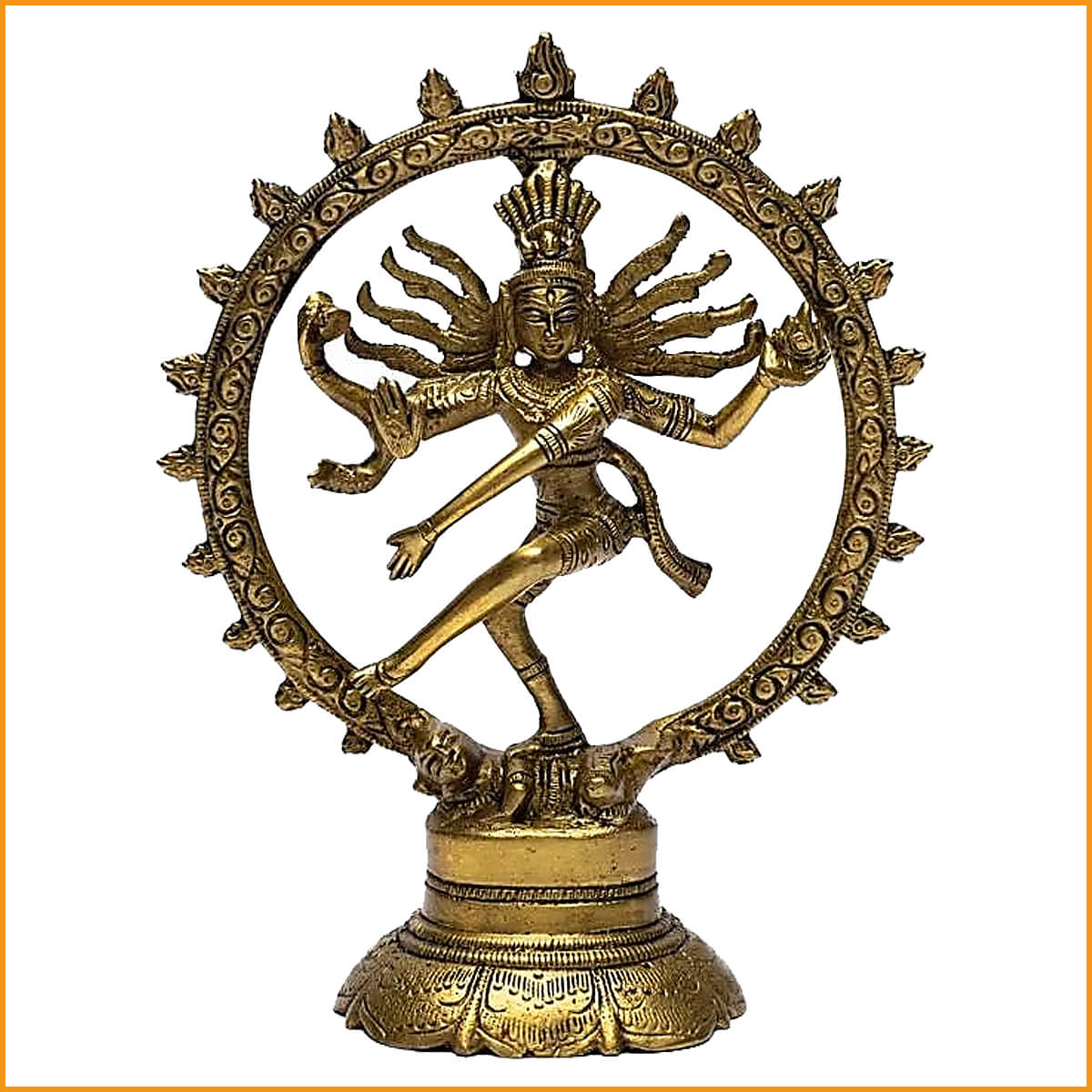 SHIVA Nataraj - Gott im Hinduismus - Figur - Skulptur - Messing - 20cm