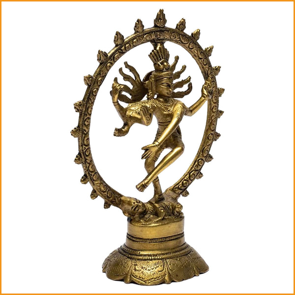 Shiva Statue Messing 20 cm